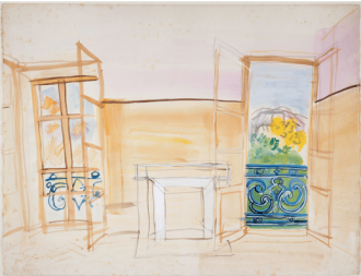 Intérieur aux fenêtres ouvertes