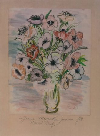 Bouquet d'anémones dans un vase