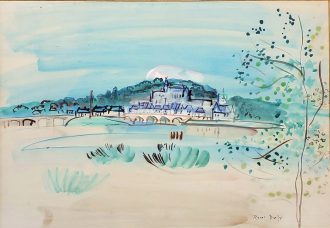 Vue du château d'Amboise au printemps