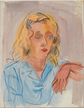 Portrait de femme aux cheveux défaits - Colette Nicolau