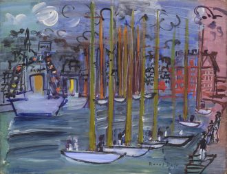 Le bassin des voiliers à Trouville-Deauville